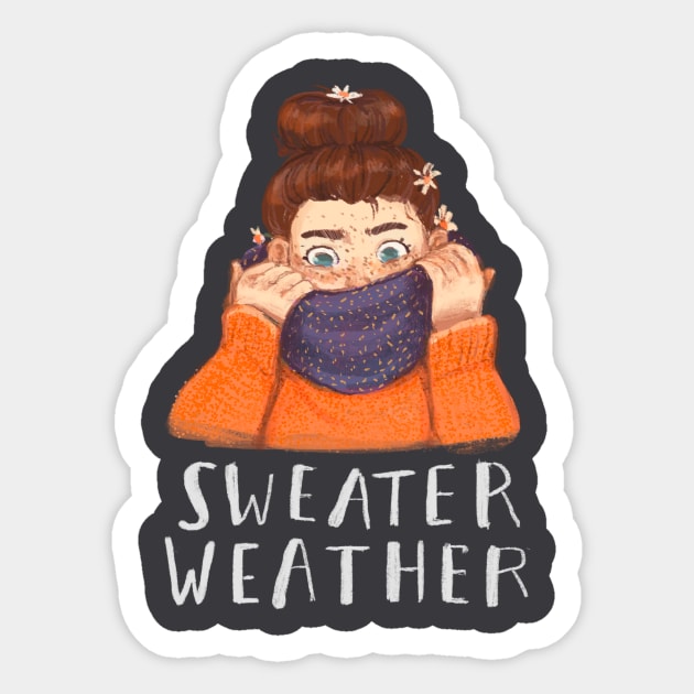 Sweater Weather Sticker by Marianna Raskin